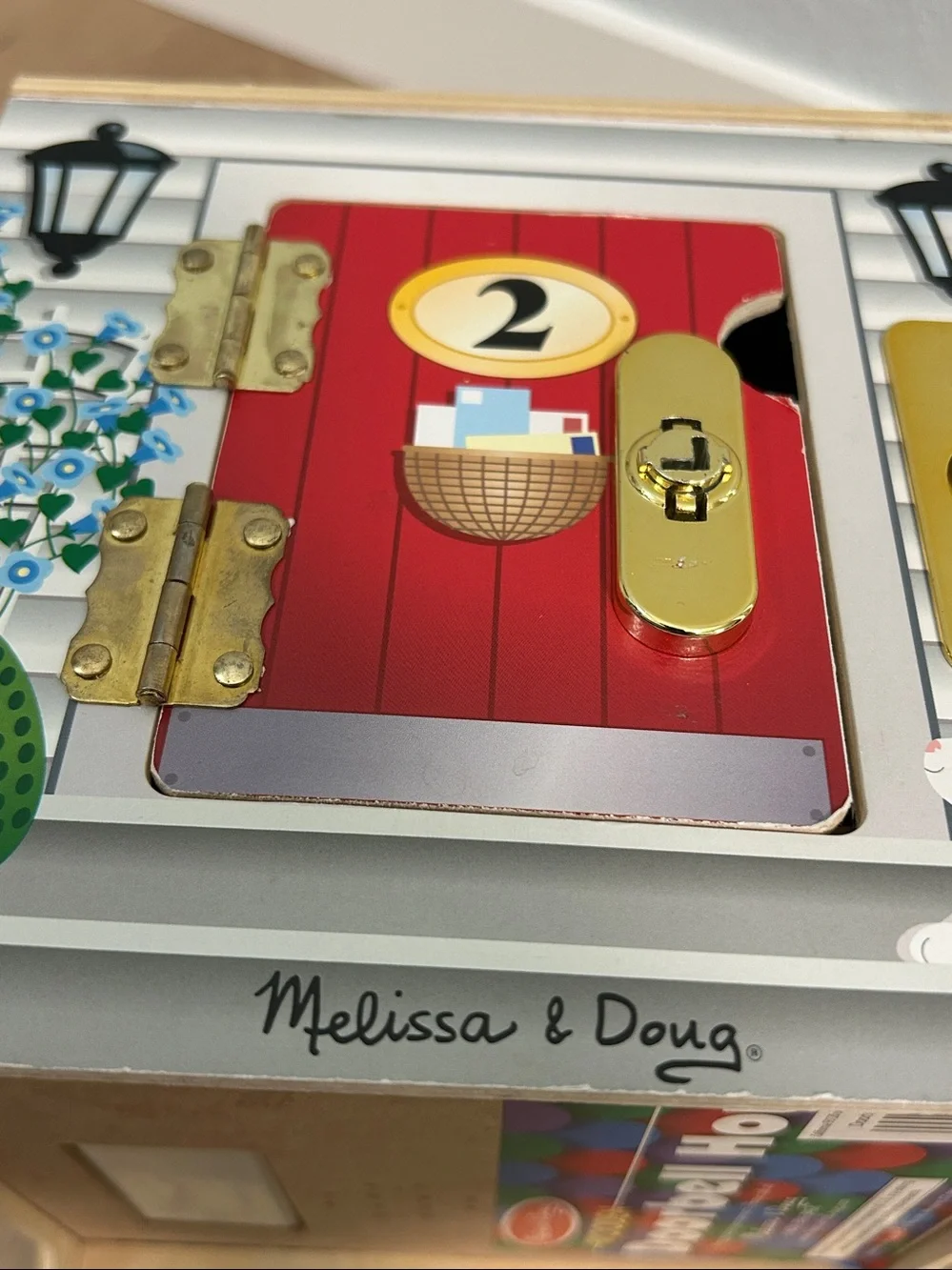 Melissa & DougTake-Along Wooden Doorbell Dollhouse -Doorbell Sounds, Keys-Toy